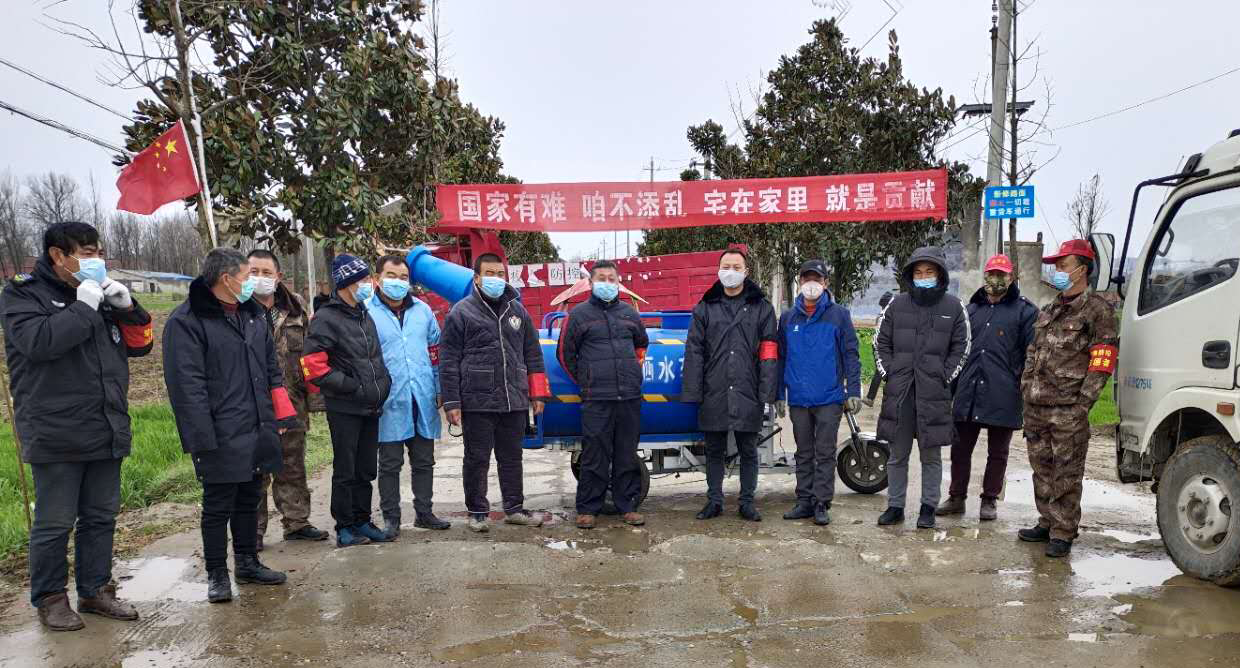 抗疫志愿者--尊龙时凯湖北省区经理章雨在湖北襄阳小樊村